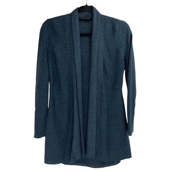 Eileen Fisher Blue Open Front Lightweight Cardigan Size XS - Picture 1 of 5